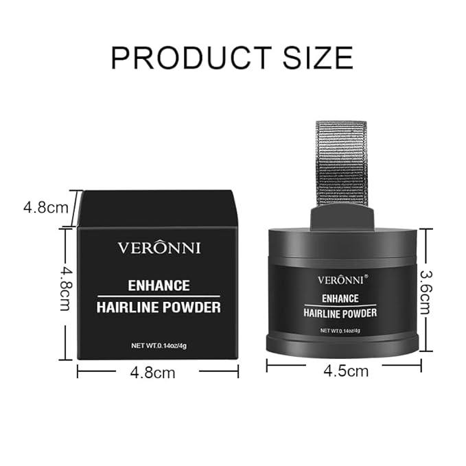 Hairline Powder Root Touch Up Hair Color, Instant Hairline Powder for Thinning Areas and Gray Hair Coverage, Natural and Non-greasy Root Cover up for Women and Men (Dark Auburn, 04)