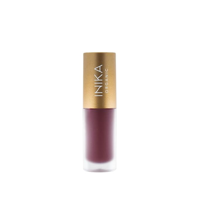 INIKA Organic Tinted Lip Oil | Bakuchiol, Squalane + Collagen in a Glossy Wash of Color. Luxuriously Smoothing & Hydrating Lipgloss. Natural, Vegan. 0.16 Fl oz (Mulberry)