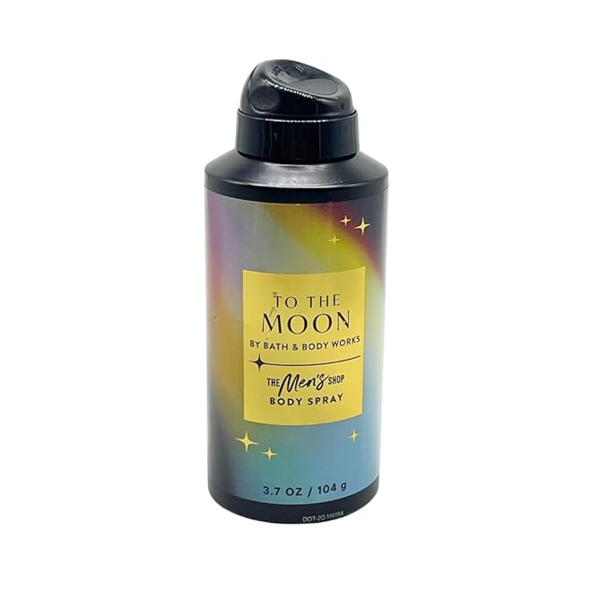 Bath & Body Works TO THE MOON Men's Body Spray & 3-in-1 Hair, Face & Body Wash 2pc bundle Gift set With a Blue Bow for Holidays - Full Size