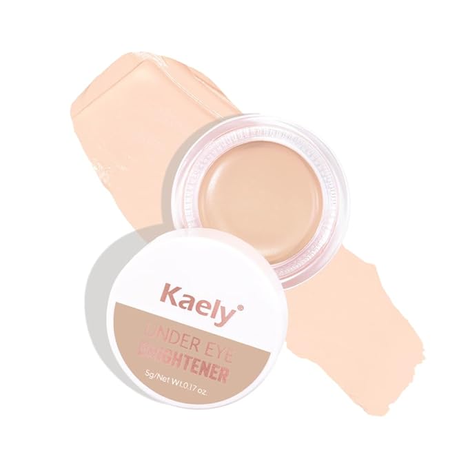 Kaely Under Eye Brightener, Under Eye Concealer for Older Women, Color Correcting Pot Concealer for Dark Circles Brighten Makeup, corrector de ojeras, Vegan & Cruelty-Free, 04 Light Shimmer