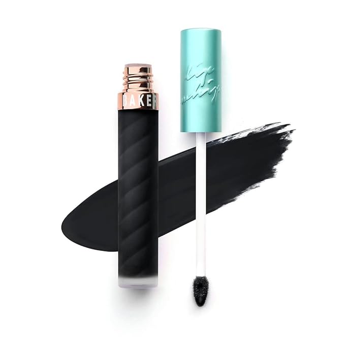 Beauty Bakerie Lip Whip Liquid Lipstick for Women, Waterproof Lip Gloss, Tint, Stain Long Lasting Hydrating Moisturizer, Matte or Metallic, 3.5mL, Midnight Truffles