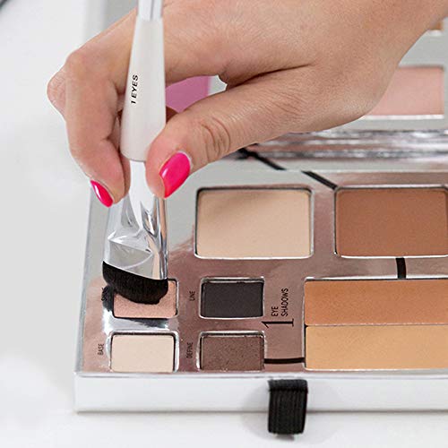 Woosh Beauty, Jetsetter Bundle in #1 Light, Fold out Face Original, Essential Brush Set, Travel Case in Hot Pink