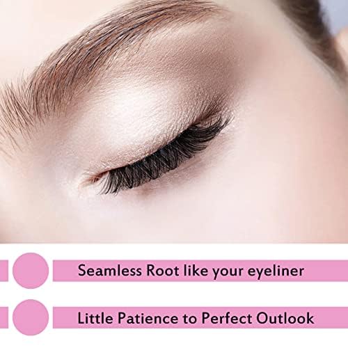 PRO LASHBEAUTY Cluster Lashes, 72 Pcs Individual Lashes, Lash Clusters DIY Eyelash Extension, Super Thin Band Reusable Soft & Comfortable (Into You-01-D-12mm)