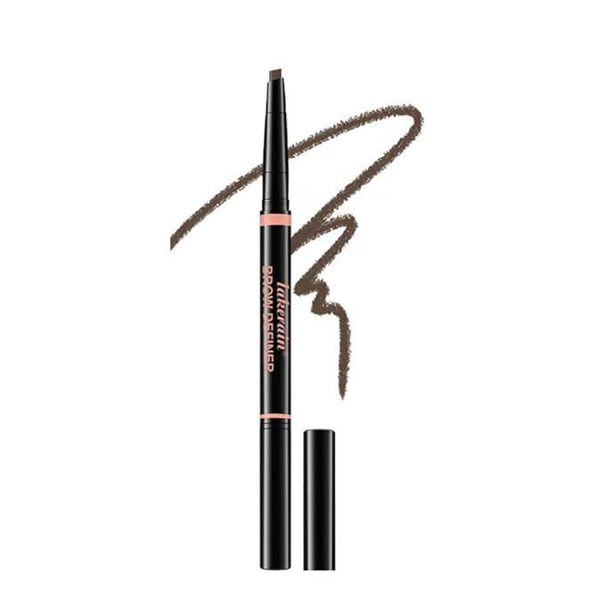 Eyebrow Pencil, Professional Eye Makeup Mechanical Pencil - Retractable Triangle Brow Pencil, Double-sided Brow Brush, Shape, Definition, Fill Eyebrow Makeup