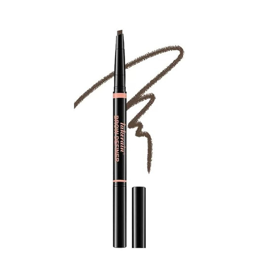Eyebrow Pencil, Professional Eye Makeup Mechanical Pencil - Retractable Triangle Brow Pencil, Double-sided Brow Brush, Shape, Definition, Fill Eyebrow Makeup