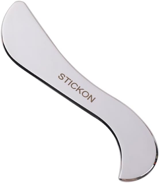 STICKON Stainless Stee Gua Sha Set 2 in 1,Scraping Massage Tools Kit & IASTM Tool for Physical Therapy, Muscle Scraping Tool, IASTM Tools,Soft Tissue Massage Tool(STICKON-52)
