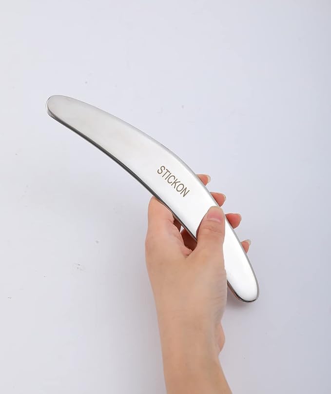 STICKON Stainless Steel Gua Sha Muscle Scraper Tools Set, Gua Sha Massage Scraper Tools for Physical Therapy, Scraping Massage Tools IASTM Tools - Relieve Muscle Pain and Tension(STICKON-39)