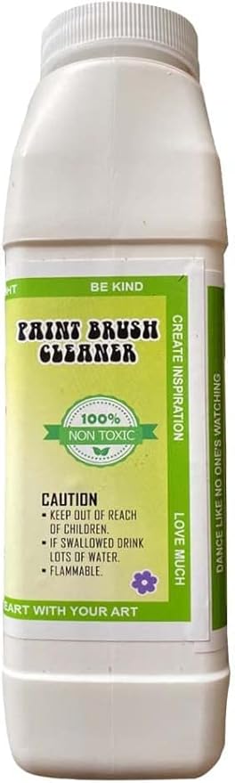 Green Piece® Paint Brush Cleaner for Paint Cleanup (Made in USA) – Works on Wet or Dry Paint, Acrylic, Latex, or Oil – 100% Natural & Completely Non-Toxic – 18 Ounce (Pack of 2)