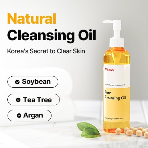 MANYO Pure Cleansing Oil, Natural Oil Cleanser for Face, Makeup Blackhead Remover, Korean Skin Care, 6.76 fl oz (200ml)