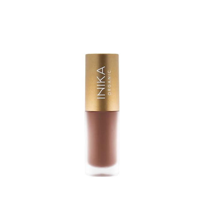 INIKA Organic Tinted Lip Oil | Bakuchiol, Squalane + Collagen in a Glossy Wash of Color. Luxuriously Smoothing & Hydrating Lipgloss. Natural, Vegan. 0.16 Fl oz (Cinnamon)