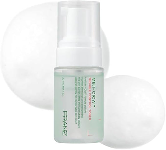 FRANZ Soothing Bubble Toner | Korean Skincare Acne Toner with CICA & Melittin | Calming & Redness Relief Formula | pH 6.0~6.5 Balancing & Oil Control for Sensitive, Acne-Prone Skin