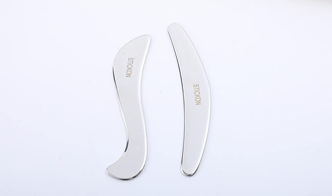 STICKON Gua Sha Massage Tool 2 in 1 Stainless Steel Gua Sha Scraping Massage Tools IASTM Tools Great Soft Tissue Mobilization Tool(STICKON-34)
