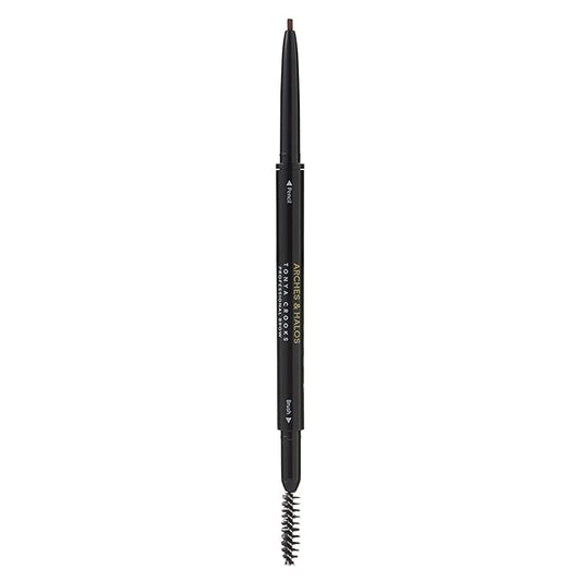 Arches & Halos Micro Defining Brow Pencil - Fuller and More Defined Brows - Long-Lasting, Smudge Proof, Rich Color - Dual Ended Pencil with Brush - Vegan and Cruelty Free Makeup - Auburn - 0.003 oz