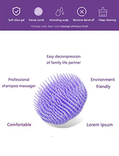 Hair Scalp Brush Dandruff Cleaning Brush Shower Scalp Shampoo Brush Scalp Massager Pack of 4 (White and Green)