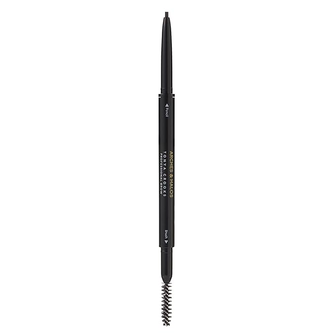 Arches & Halos Micro Defining Brow Pencil - For a Fuller and More Defined Brow, Rich Color - Dual Ended Pencil with Brush - Vegan and Cruelty Free Makeup - Espresso, 0.003 oz