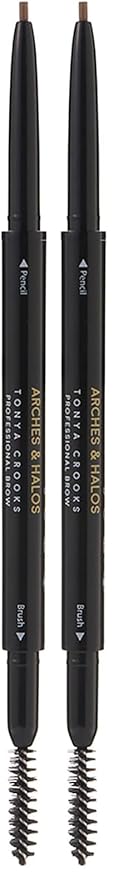 Arches & Halos Micro Defining Brow Pencil - For a Fuller and More Defined Brow, Long-Lasting, Smudge Proof - Vegan and Cruelty Free Makeup - Sunny Blonde, 0.003 oz (Pack of 2)