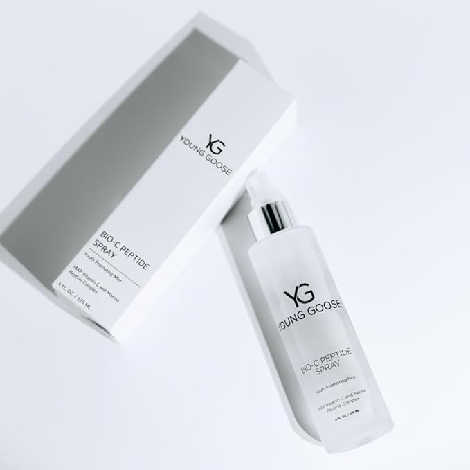 Young Goose, Bio-C Peptide Spray | Hydrating and Toning Mist | Supports Microbiome | Protection Against Blue Light, UVA, UVB Rays | Essential Hydration, Balance pH