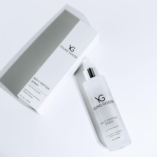 Young Goose, Bio-C Peptide Spray | Hydrating and Toning Mist | Supports Microbiome | Protection Against Blue Light, UVA, UVB Rays | Essential Hydration, Balance pH