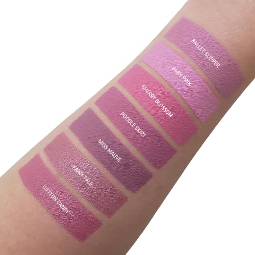 Aromi Metallic Matte Liquid Lipstick - Pink Lip Color for Women, Shimmery Finish, Long-Lasting, Waterproof Handmade (Cotton Candy)