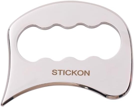 STICKON 2 in 1 Gua Sha Muscle Scraper Tool Set,Scraping Massage Tool, Stainless Steel Guasha IASTM Tool for Physical Therapy & Massage Scraper Tool, Relieve Muscle Pain and Tension(STICKON-51)