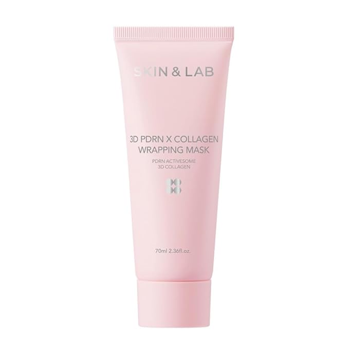 [SKIN&LAB] 3D PDRN X Collagen Wrapping Mask, Korean Peel-Off Mask for Wrinkle Care, Hydration and Elasticity Care,Smoother Skin Texture, 2.37 fl. oz