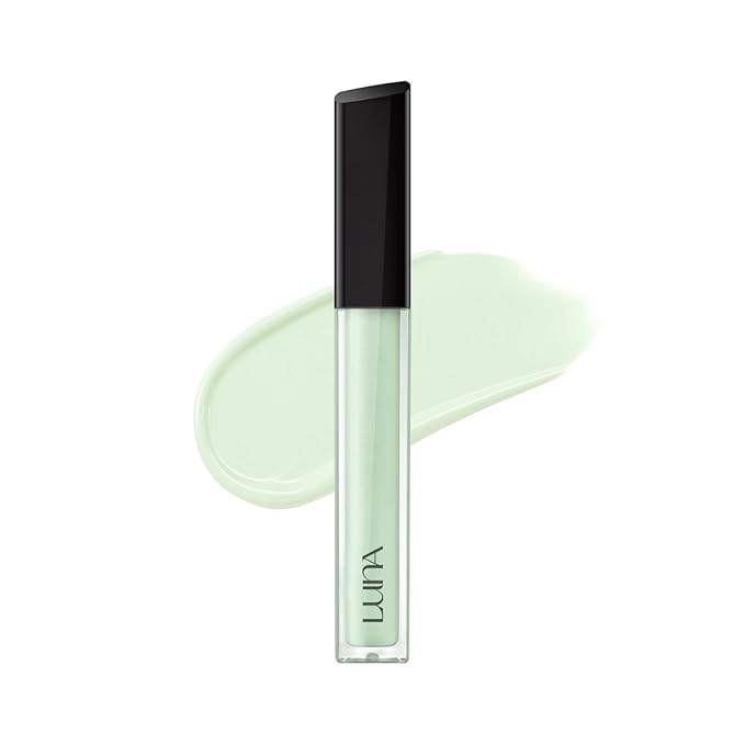 LUNA Long Lasting Corrector 01 Mint Green, Color Corrector, Redness & Flushed Skin, Lightweight, Natural Coverage, Ideal for Fair to Light Skin, 0.22oz