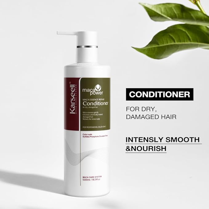Karseell Conditioner Deep Restores Argan Oil Hair Treatment Smooth Glossy for Dry and Damaged Hair 500ml 16.9 Oz