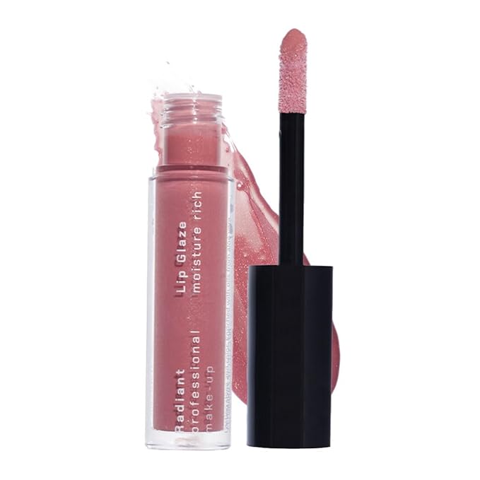 Radiant Professional Lip Glaze (15 Shades) - Ultra-Glossy, Non-Sticky & Long-Lasting Lip Gloss for Women - High Shine Hydration - Vegan & Moisturizing for Soft, Nourished Lips - (07 COCOA SPARKLE)