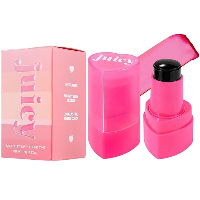 Cooling Water Jelly Tint Blush, Multi-Use Juicy Lip + Cheek Tint, Hydrating & Bouncy Jelly Texture, Long-lasting Sheer Color, 0.32 oz (# 09, 0.32 oz)
