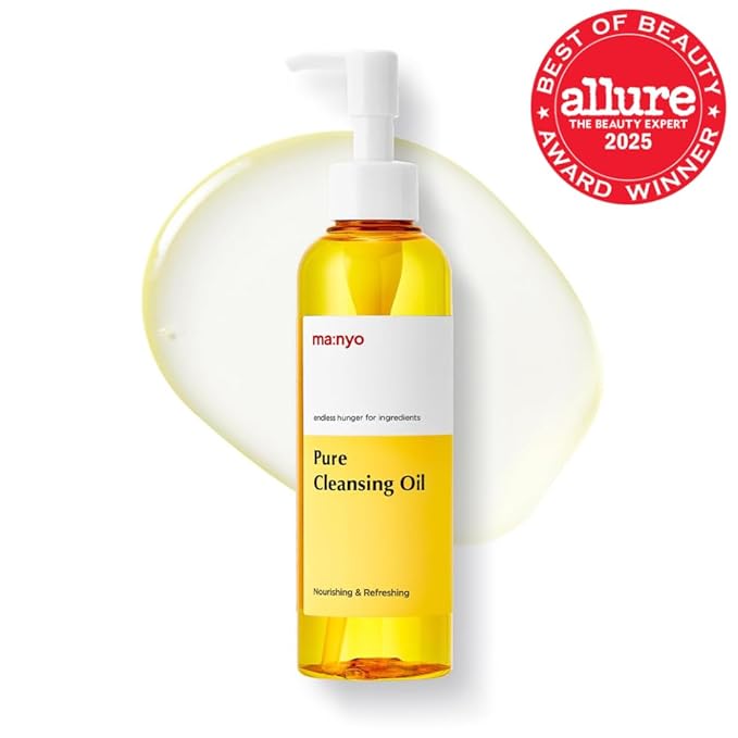 MANYO Pure Cleansing Oil, Natural Oil Cleanser for Face, Makeup Blackhead Remover, Korean Skin Care, 6.76 fl oz (200ml)