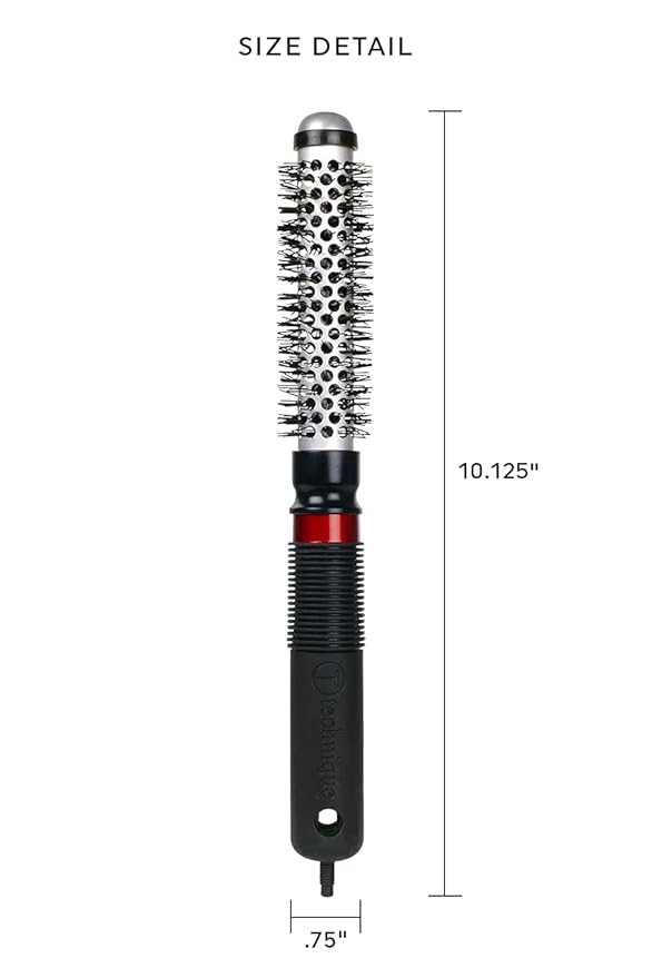 Cricket Technique Thermal Hair Brush #300 0.75” for Blow-Drying, Curling, and Styling – Heat-Retaining Barrel with Anti-Static Tourmaline Bristles, Round Thermal Brush, Not Electric, All Hair Types