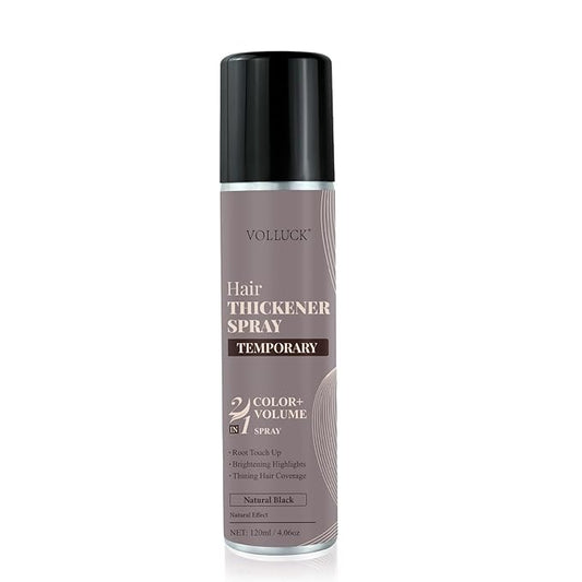 VOLLUCK Root Touch Up Hair Color Spray, Temporary Gray Hair Root Cover Up, Grey Coverage Spray For Women & Men, Ammonia-Free Quick Drying Water-Resistant Formula Black