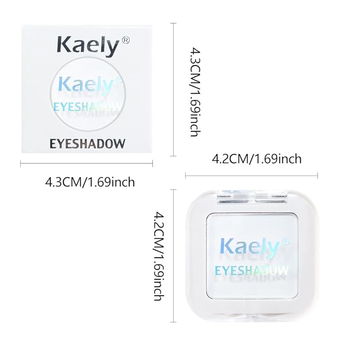 evpct Matte White Eyeshadow Singles, White Matte Cream Powder Eye Shadow Palette Makeup for Older Women, High Pigment Waterproof Monochrome Mini Eyeshadow Palette, sombra de ojos