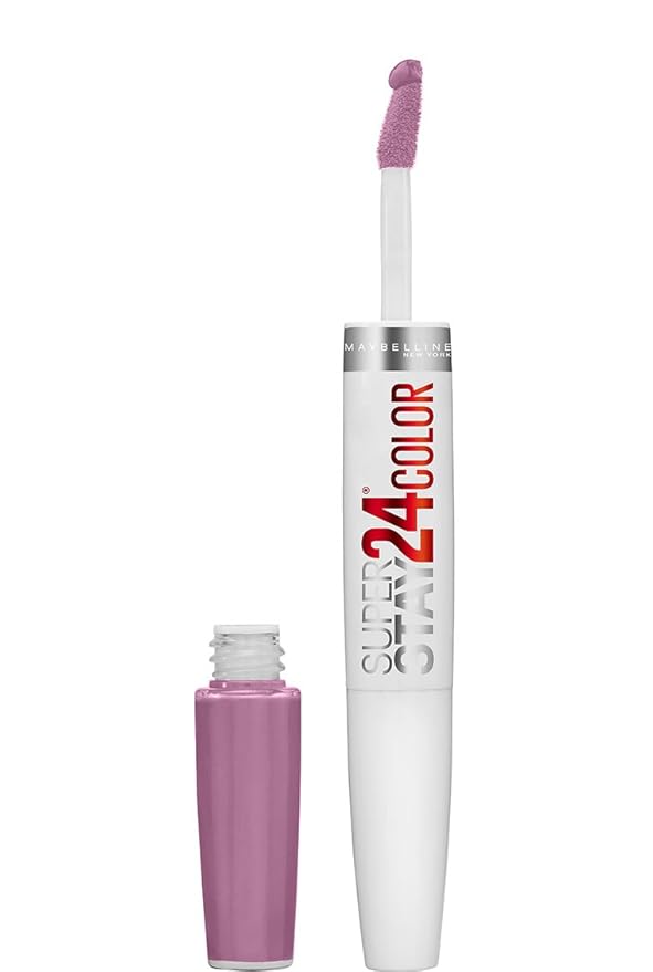 Maybelline SuperStay 24 2-Step Liquid Lipstick Makeup, Lasting Lilac, 1 kit