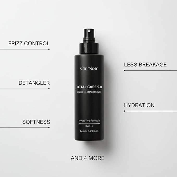 Total Care 9.0 Leave-In Conditioner Spray, Silicone Free, 2 Layer Conditioner, Frizz Control, Leave in Conditioner for Curly Hair and All Hair types, Conditioner for Dry Damaged Hair, Women & Men