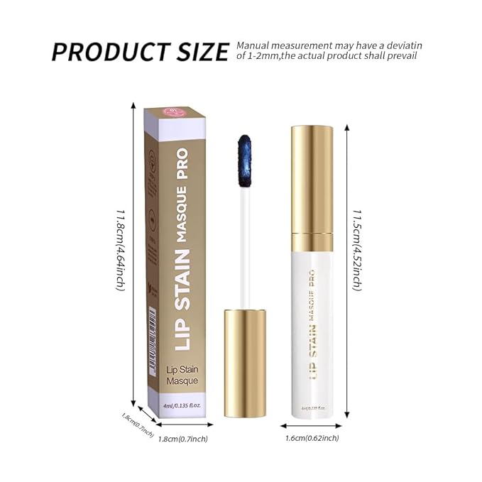 Lip Stain Peel Off – Wipe-Off Lip Stain Tattoo | Long Lasting Waterproof Lip Tint, High-Pigment Matte Lip Color, Smudge & Transfer Proof Lip Stains Masque, Kiss-Proof All-Day Lip Makeup 01#