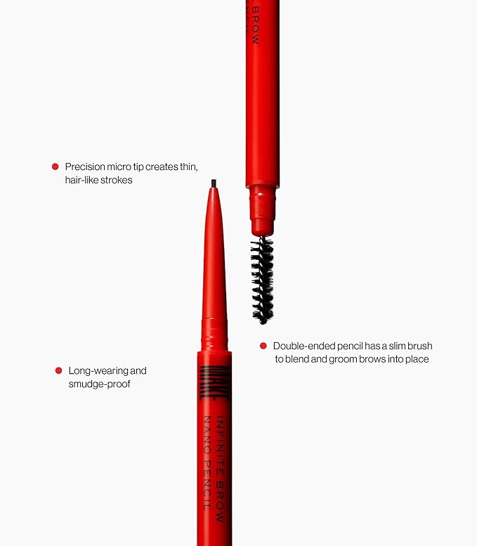MAKE Beauty Nano Brow, Micro Eyebrow Pencil. Long-Lasting Smudgeproof Eye Brow Makeup for Hairlike Lines. Precision Liner for Natural-Looking Eyebrows - Shade, Soft Black