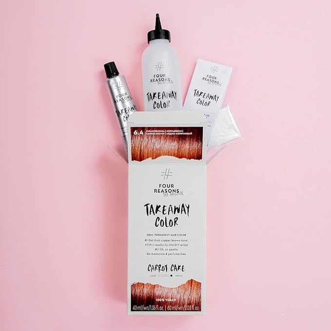 Four Reasons Original Takeaway Color - Goldilocks – 8.3 Warm Golden Blonde - Demi-Permanent Hair Color - Ammonia-Free and Fragrance-Free Hair Dye - 100% Vegan & Cruelty Free