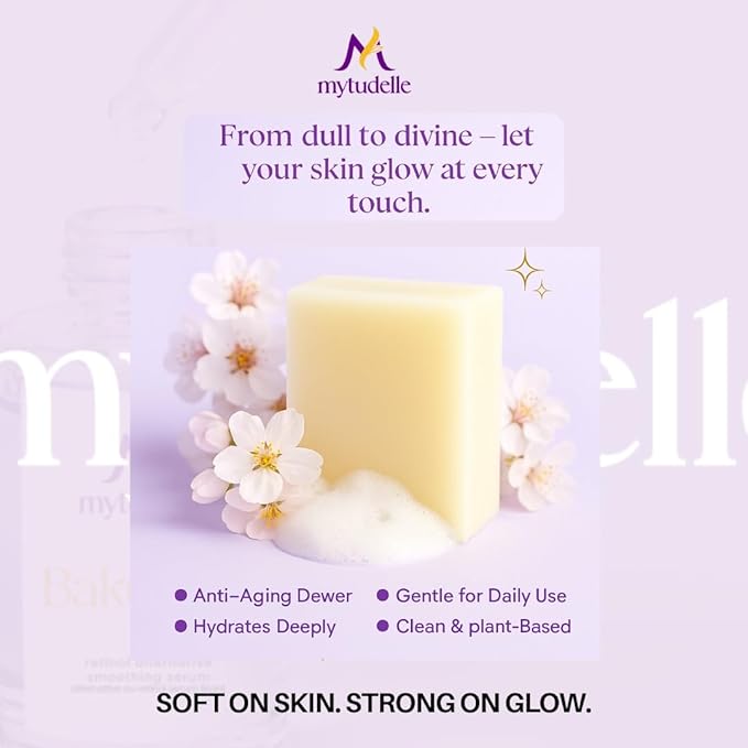 Bakuchiol Glow Soap – Natural Retinol Alternative Facial Bar – Anti-Aging, Brightening, Hydrating Cleanser for Sensitive, Dry or Dull Skin – Vegan, Gentle, Plant-Based – 4oz