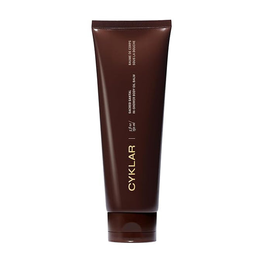CYKLAR In-Shower Oil Balm. Sacred Santal Scented Hydrating Body Moisturizer, with Ceramide NP and Multi-Lipid Complex. Nourishing Skincare for Soft, Smooth, Supple Skin. 5 Fl Oz