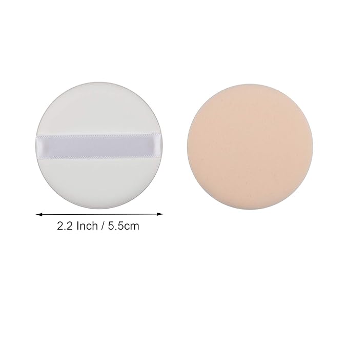 2.2 Inch 6 Pieces Small Makeup Foundation Sponge Air Cushion Powder Puff for Applying BB Cream, Liquid Cream, Shading Loose Powder, Beige