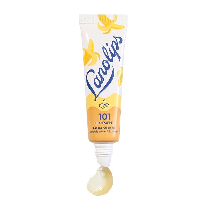 Lanolips 101 Ointment - Lanolin Lip Balm for Smooth, Hydrated & Healthy Lips - Multipurpose Ointment with Lanolin Oil for Dry Cuticles & More - Banana Cream Pie (0.35 oz)