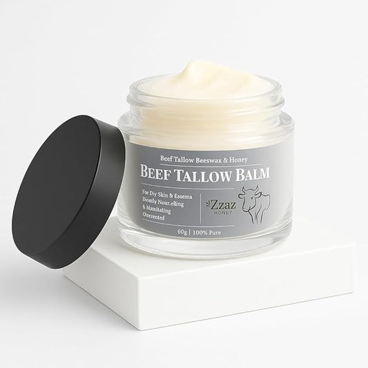 Beef Tallow Balm - 100% Pure Ingredients - Unscented Multipurpose Balm for Skincare - Beef Tallow Moisturizer 4oz/120g