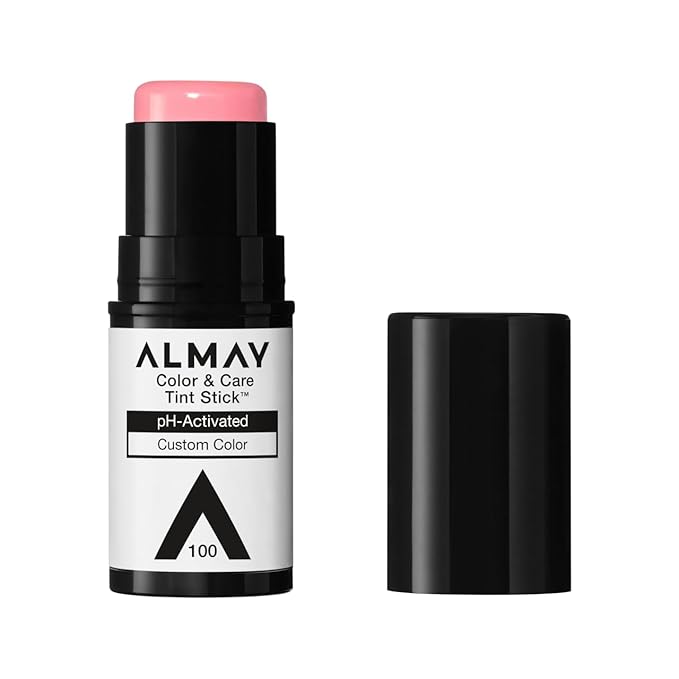 Almay Lip and Cheek Tint, Color & Care Tint Stick, Multi-Use Moisturizing Blush and Lip Color, Dewy Finish, Stocking Stuffer, 100 Natural Flush, 0.25 oz