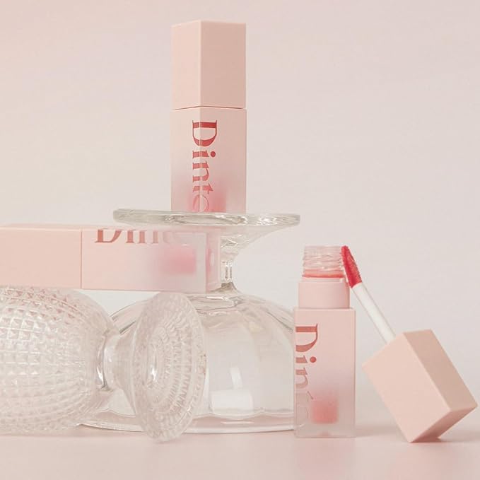 DINTO Blur-Jelly Plumping Lip Tint - Tinted Lip Plumpimg Gel Gloss, Long-Lasting, Moisturizing, Volumizing & Hydrating, Vegan & Cruelty-Free, K beauty (7 colors) (771 Pink Gelée, 0.11 fl.oz.)