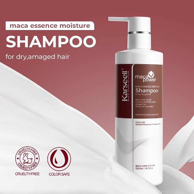 Karseell Argan Oil Shampoo Extract Moisturizing Deep Repair Smooth Shampoo for Dry and Damaged Hair 16.9Oz 500ml