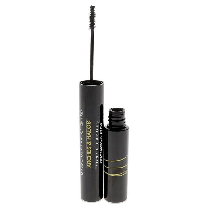 Arches and Halos Microfiber Tinted Brow Mousse - Richly Pigmented Eyebrow Shaper - Water Resistant Filler Pen - Vegan - Charcoal - 0.11 oz
