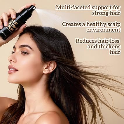Hair Growth Spray, Hair Growth, HairGrow Oil Spray, Promotes Thicker Fuller Hair –All Hair Types with Natural Ingredients, Reduced Shedding, Hydration and Silky Texture- 50ml
