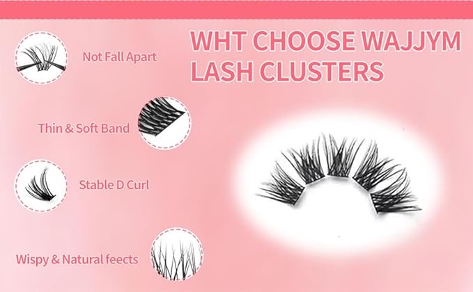 DIY Lash Clusters Kit Lash Extension Kit, 540pcs,30D&40D&50D&60D&80D&100D, 9-16mm, D Curl, Natural Volume Lash Extensions Wispy Eyelash Clusters Individual Lashes Kit,10#Black