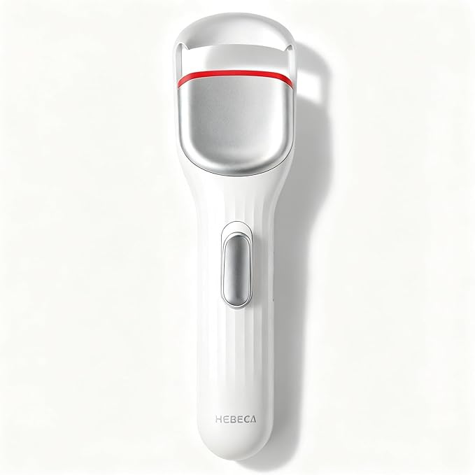 Heated Eyelash Curler, 8s Fast Heat Up, Dual Temperature Modes 149°F /167°F, Rechargeable 600mAh Battery, 24h Long Lasting, 1.5 Inch Wide Safe Silicone Pad Compact Travel Lash Curler